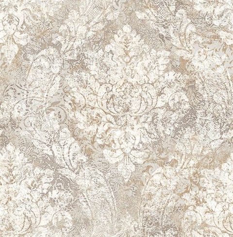 Fabriana Light Grey Heirloom Damask