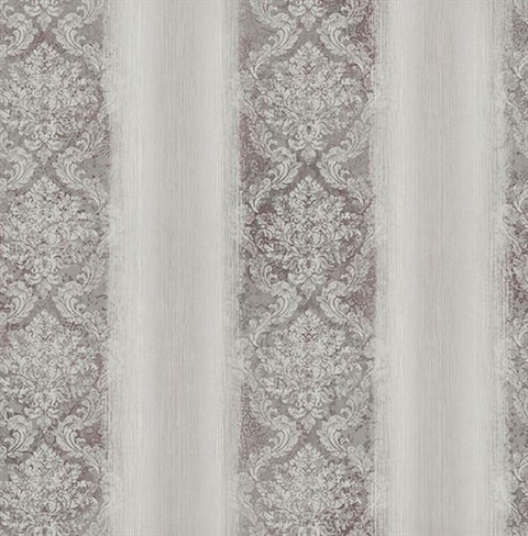 Feliciano Taupe Ombre Damask Stripe