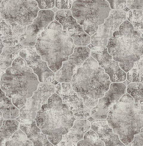 Palazzo Taupe  Quatrefoil Geometric