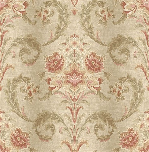 Sophie Mauve Floral Scroll