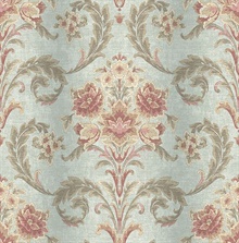 Sophie Aquamarine Floral Scroll