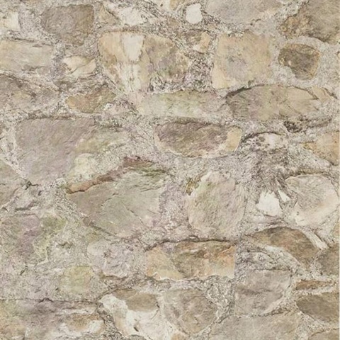 Taupe Faux Stone Wall