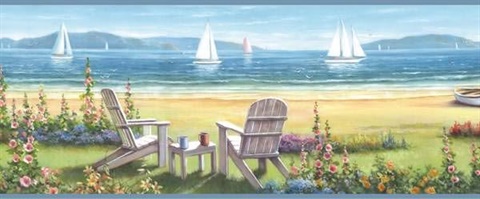 Barnstable Blue Seaside Cottage Border