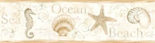 Island Bay Beige Seashells Border