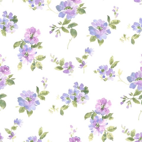 Captiva Purple Watercolor Floral