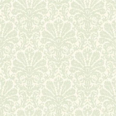 Seascape Green Damask