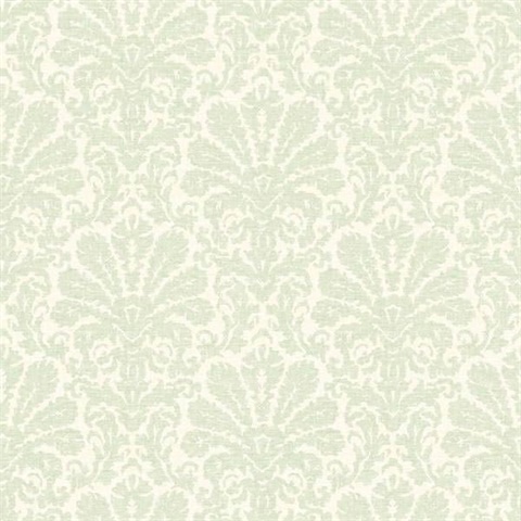 Seascape Green Damask