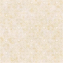 Shell Bay Beige Scallop Damask