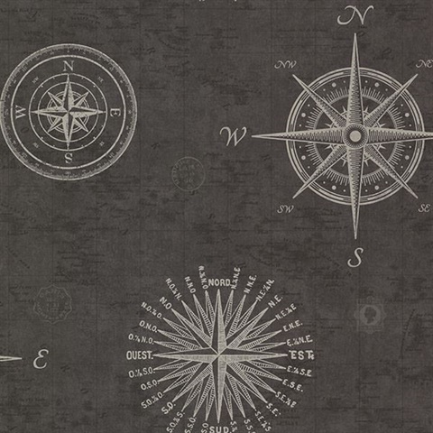 Navigate Charcoal Vintage Compass