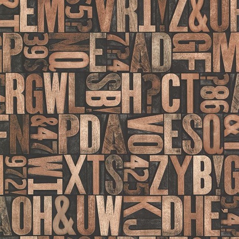 Letterpress Brown Typography