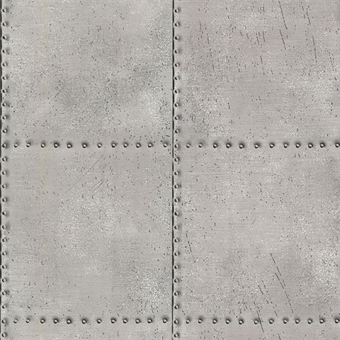 Riveted Silver Industrial Tile