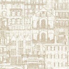 Facade Beige Vintage Blueprint