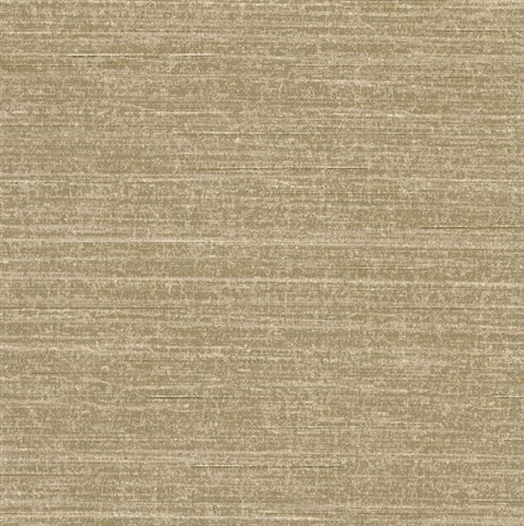 Dierdre  Brown Faux Linen Wallpaper