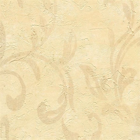 Plume Cafe  Modern Scroll Wallpaper