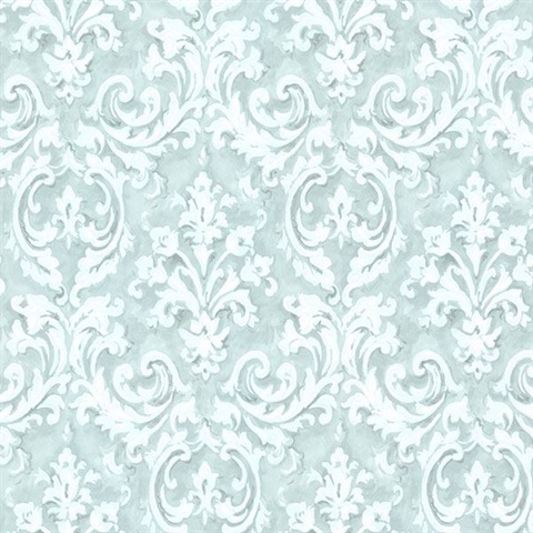 Aurora Blue Damask