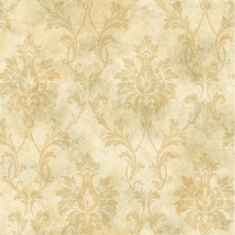 Beige Pineapple Damask