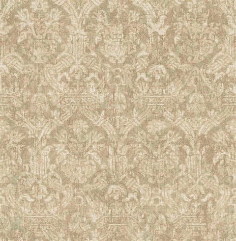 Lotus Green Damask