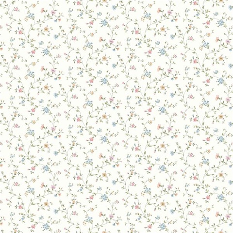Sasha Purple Calico Floral Toss