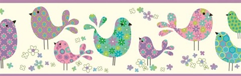 Patria Purple Calico Birdies Toss