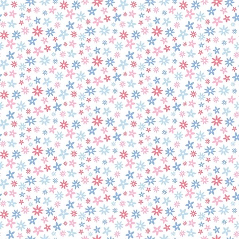 Delilah Blue Mod Flower Toss