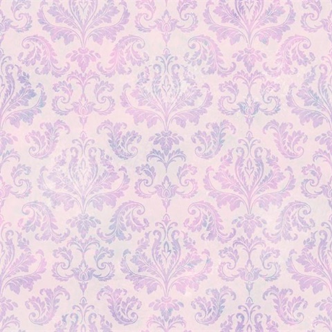 Svetlana Purple Tiedye Modern Damask