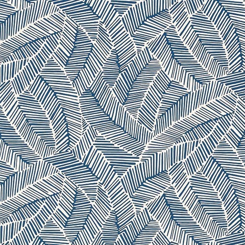 Abstract Leaf Navy