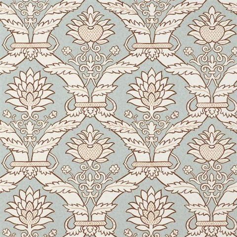 Siena Damask Aqua