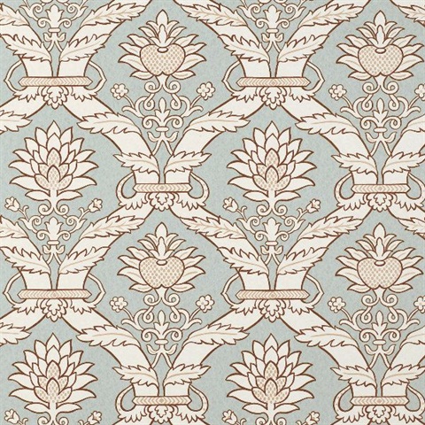 Siena Damask Aqua