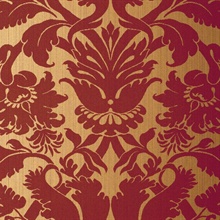 Fiorella Damask Red on Gold