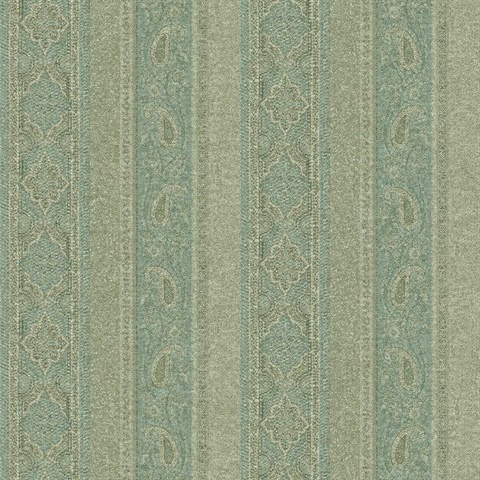 Emerson Aqua Paisley Stripe