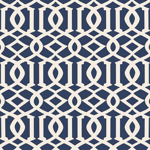 Imperial Trellis II Ivory & Navy