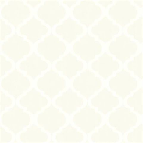 Tabitha Cream Watercolor Quatrefoil