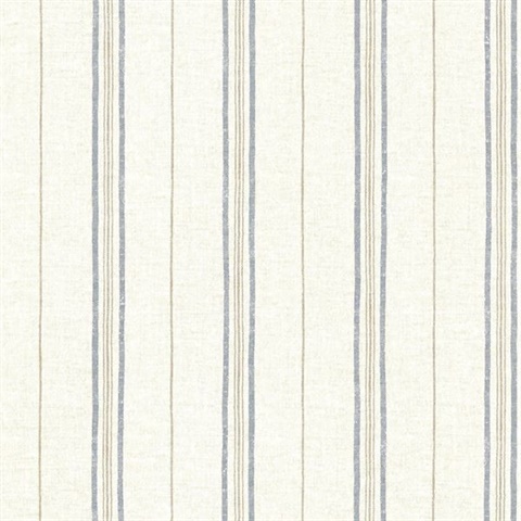 Calais Navy Grain Stripe