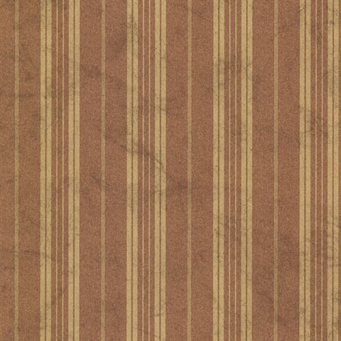 Wiscasset Burnt Sienna Farmhouse Stripe