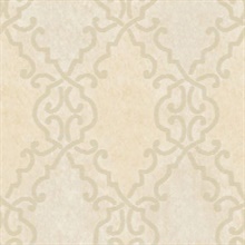 Bernaud Cream Persian Diamond Wallpaper