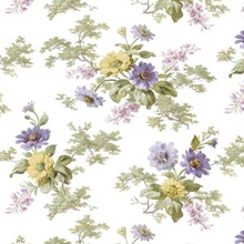 Julie White Floral Bouquet Wallpaper