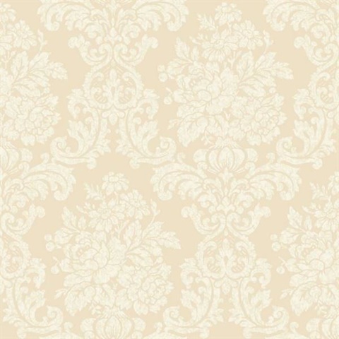 Illume Beige Damask Wallpaper