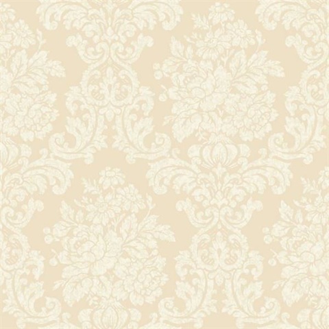 Illume Beige Damask Wallpaper