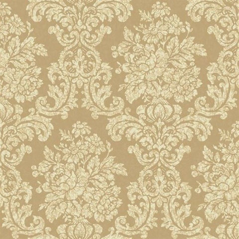 Illume Gold Damask Wallpaper