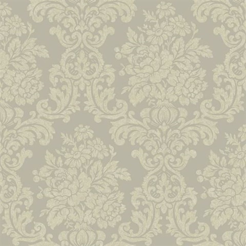 Illume Blue Damask Wallpaper