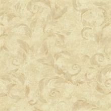 Edith Gold Acanthus Brushstroke Wallpaper