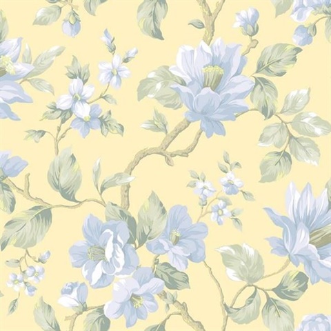 Berkin Butter Large Floral Vine Wallpaper