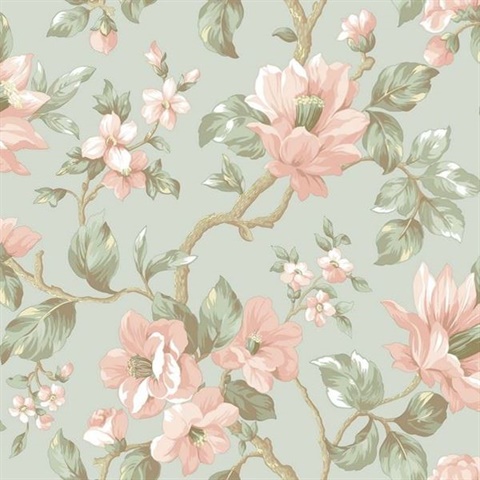 Berkin Blue Large Floral Vine Wallpaper