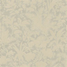 Fauna Grey Silhouette Leaves Wallpaper