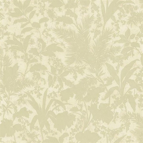 Fauna Olive Silhouette Leaves Wallpaper