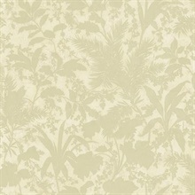 Fauna Olive Silhouette Leaves Wallpaper