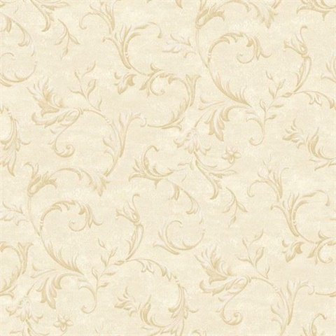 Vlad Cream Acanthus Vine Wallpaper