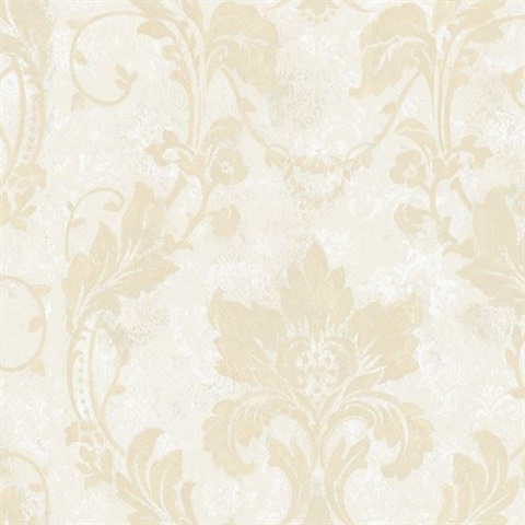 Irena Light Blue Delicate Damask Wallpaper