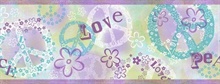 Janis Purple Peace Love Toss Border