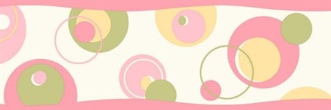 Wobbles Pink Geometric Toss Border